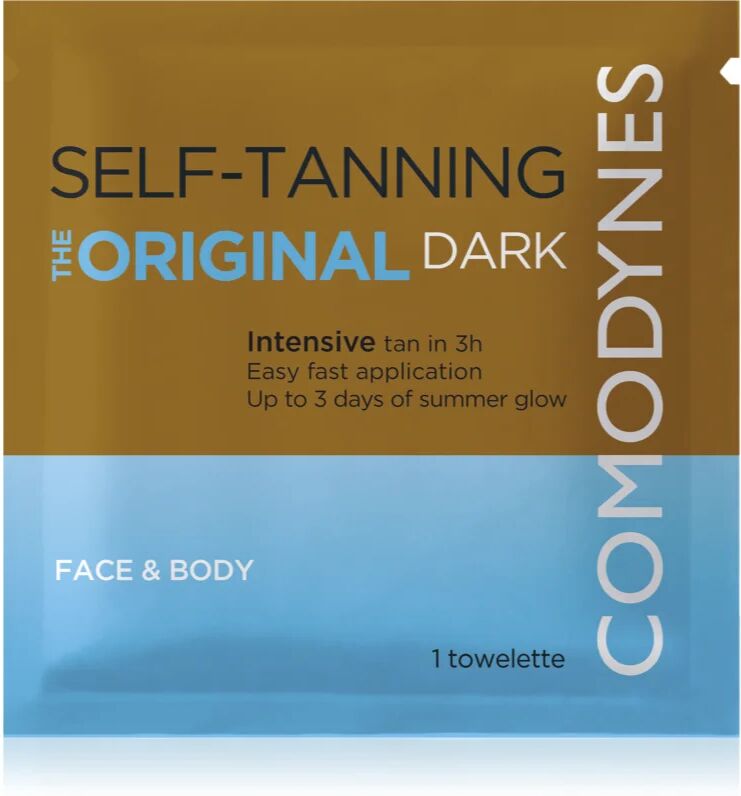 Comodynes Self-Tanning Towelette lingette auto-bronzante visage et corps teinte dark 8 pcs