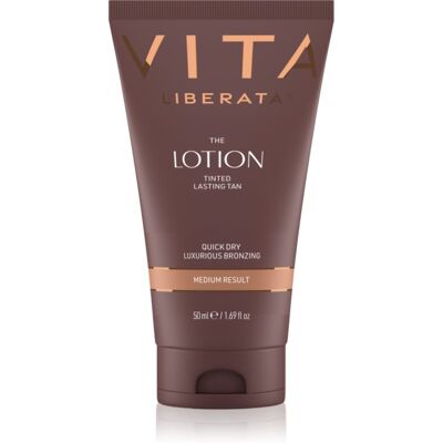 Vita Liberata Tinted Tanning Lotion lait corporel auto-bronzant petit format teinte Medium 50 ml - Publicité Vita Liberata Tinted Tanning Lotion lait corporel auto-bronzant petit format teinte Medium 50 ml - Publicité
