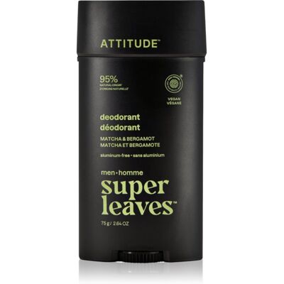 Attitude Super Leaves Men Deodorant déodorant pour homme Matcha & Bergamot 75 g - Publicité Attitude Super Leaves Men Deodorant déodorant pour homme Matcha & Bergamot 75 g - Publicité