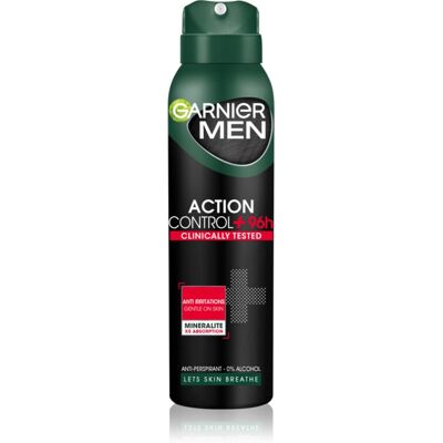 Garnier Men Mineral Action Control + spray anti-transpirant 150 ml - Publicité Garnier Men Mineral Action Control + spray anti-transpirant 150 ml - Publicité