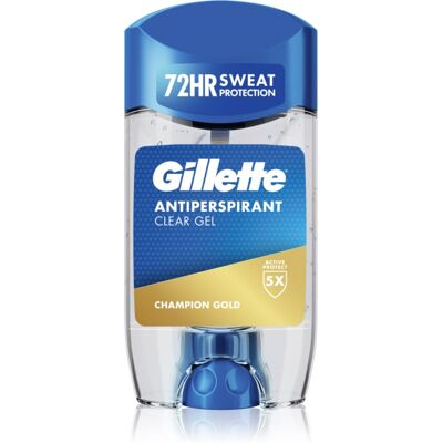 Gillette Champion Gold Antiperspirant Clear Gel anti-transpirant gel pour homme 70 ml - Publicité Gillette Champion Gold Antiperspirant Clear Gel anti-transpirant gel pour homme 70 ml - Publicité
