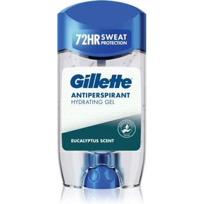 Gillette Antiperspirant Hydrating Gel Eucalyptus Scent anti-transpirant gel pour un effet naturel pour homme 70 ml - Publicité Gillette Antiperspirant Hydrating Gel Eucalyptus Scent anti-transpirant gel pour un effet naturel pour homme 70 ml - Publicité