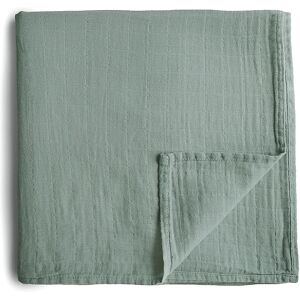 Mushie Muslin Swaddle Blanket Organic Cotton couvertures d’emmaillotage Roman Green 120cm x 120cm 1 pcs