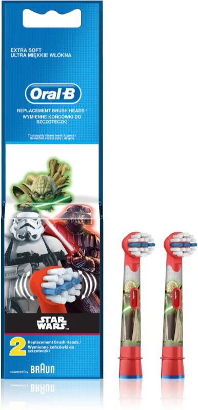 Oral B Vitality D100 Kids StarWars têtes de remplacement pour brosse à dents extra soft 2 pcs