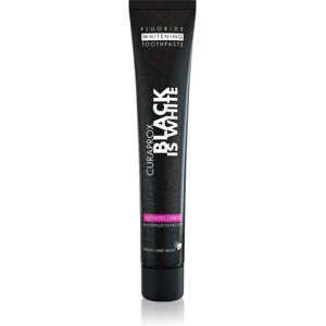 Curaprox Black is White dentifrice blanchissant au charbon actif et à l'hydroxyapatite saveur Fresh Lime-Mint 90 ml - Publicité Curaprox Black is White dentifrice blanchissant au charbon actif et à l'hydroxyapatite saveur Fresh Lime-Mint 90 ml - Publicité