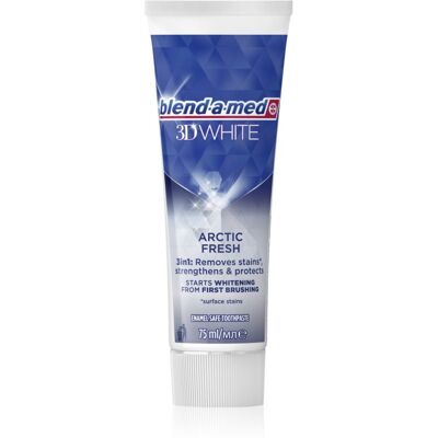 Dentifrice blanchissant Blend-a-med 3D White Arctic Fresh - Dentifrice - Publicité Dentifrice blanchissant Blend-a-med 3D White Arctic Fresh - Dentifrice - Publicité