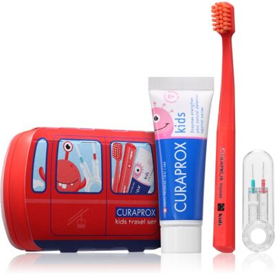 Curaprox Kids Travel Set Kit de voyage dents, langue et gencives pour enfant 1 pcs - Publicité Curaprox Kids Travel Set Kit de voyage dents, langue et gencives pour enfant 1 pcs - Publicité