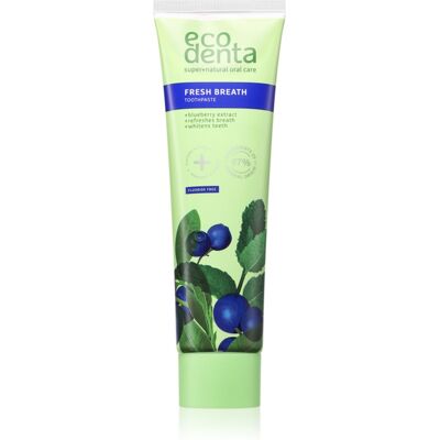 Ecodenta Fresh Breath dentifrice rafraîchissant effet blancheur 100 ml - Publicité Ecodenta Fresh Breath dentifrice rafraîchissant effet blancheur 100 ml - Publicité