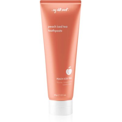 Dentifrice Peach Iced Tea My White Secret - Protection complète - Publicité Dentifrice Peach Iced Tea My White Secret - Protection complète - Publicité
