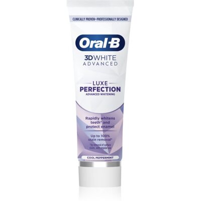 Oral-B 3D White Luxe Perfection dentifrice blanchissant Cool Peppermint 75 ml - Publicité Oral-B 3D White Luxe Perfection dentifrice blanchissant Cool Peppermint 75 ml - Publicité