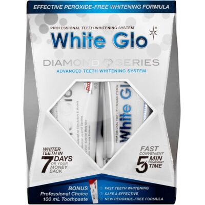 White Glo Diamond Series Kit de blanchiment dentaire - Publicité White Glo Diamond Series Kit de blanchiment dentaire - Publicité