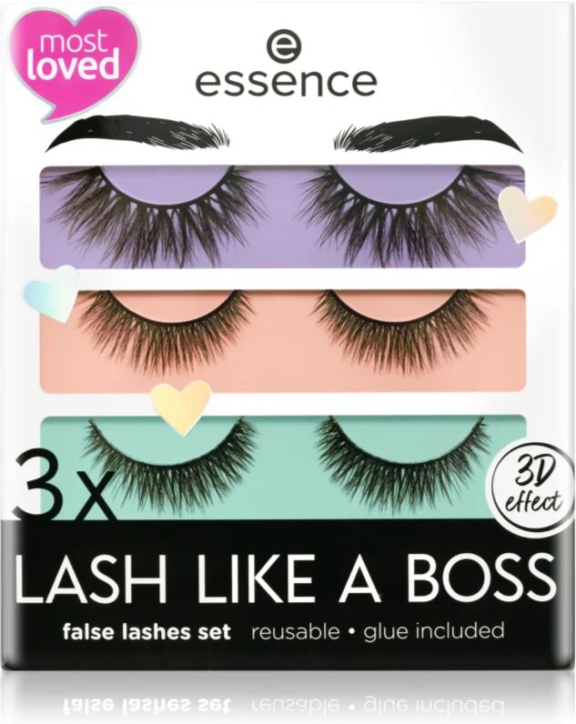 essence Lash Like a Boss faux-cils 01 Limitless+Unique+Stunning(conditionnement avantageux)