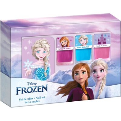 Disney Frozen Nail Set kit de vernis à ongles pour enfant 3y+ Pink, Blue, Pink 3x4.5 ml - Publicité Disney Frozen Nail Set kit de vernis à ongles pour enfant 3y+ Pink, Blue, Pink 3x4.5 ml - Publicité