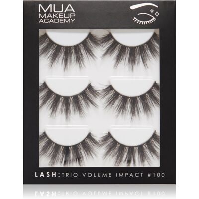 MUA Makeup Academy Lashes Volume Impact faux-cils type Volume #100 3x2 pcs - Publicité MUA Makeup Academy Lashes Volume Impact faux-cils type Volume #100 3x2 pcs - Publicité