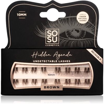 SOSU Cosmetics Hidden Agenda Undetectable Lashes faux-cils individuels sans nœud 10mm Brown 16 pcs - Publicité SOSU Cosmetics Hidden Agenda Undetectable Lashes faux-cils individuels sans nœud 10mm Brown 16 pcs - Publicité