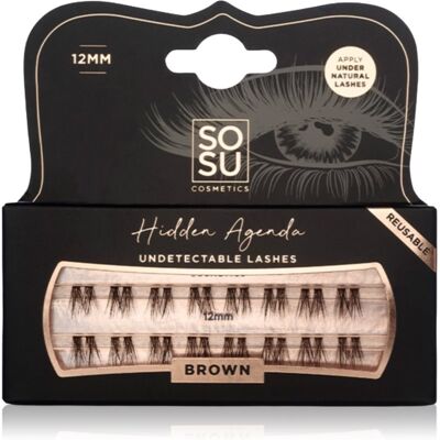 SOSU Cosmetics Hidden Agenda Undetectable Lashes faux-cils individuels sans nœud 12 mm Brown 16 pcs - Publicité SOSU Cosmetics Hidden Agenda Undetectable Lashes faux-cils individuels sans nœud 12 mm Brown 16 pcs - Publicité