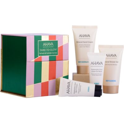 AHAVA Dare to Glow Refresh & Hydrate Express Coffret cadeau corps et visage - Publicité AHAVA Dare to Glow Refresh & Hydrate Express Coffret cadeau corps et visage - Publicité