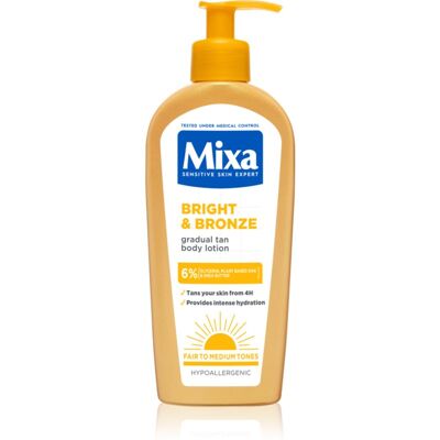 Mixa Bright & Bronze crème pour le corps nourrissante pour un bronzage progressif 250 ml - Publicité Mixa Bright & Bronze crème pour le corps nourrissante pour un bronzage progressif 250 ml - Publicité