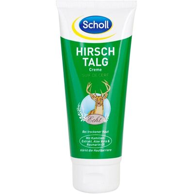 Crème de graisse de cerf Scholl - Crème pour cors, ampoules et irritations cutanées - Publicité Crème de graisse de cerf Scholl - Crème pour cors, ampoules et irritations cutanées - Publicité