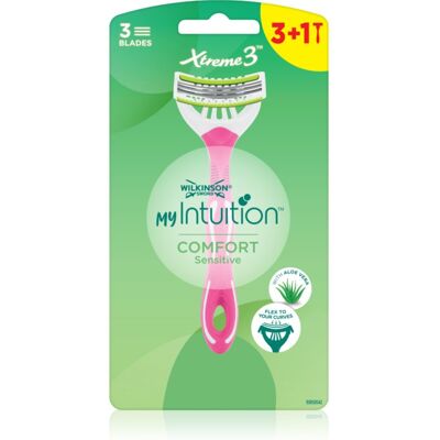 Wilkinson Sword My Intuition Xtreme 3 rasoirs jetables Comfort Sensitive 4 pcs - Publicité Wilkinson Sword My Intuition Xtreme 3 rasoirs jetables Comfort Sensitive 4 pcs - Publicité