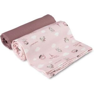 canpol babies Muslin Squares couches en tissu Pink 70x70 cm 2 pcs