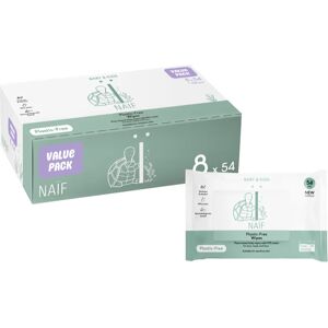 Naif Baby & Kids Plastic Free Wipes lingettes pour bébé 8x54 pcs