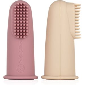 Petite&Mars Take&Match 0m+ brosse à dents de doigt pour bébé avec étui Rose&Sand 2 pcs - Publicité Petite&Mars Take&Match 0m+ brosse à dents de doigt pour bébé avec étui Rose&Sand 2 pcs - Publicité
