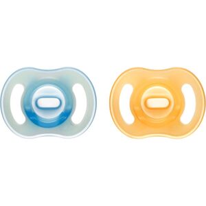 Tommee Tippee Ultra Light Night tétine 6-18m Orange/ Blue 2 pcs - Publicité Tommee Tippee Ultra Light Night tétine 6-18m Orange/ Blue 2 pcs - Publicité