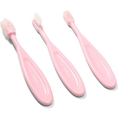 BabyOno Brosse à dents rose pour enfants 3 pcs - Brosse - Publicité BabyOno Brosse à dents rose pour enfants 3 pcs - Brosse - Publicité