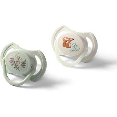BabyOno Take Care Symmetrical Silicone Soothers tétine Day & Night 6-18m+ 2 pcs - Publicité BabyOno Take Care Symmetrical Silicone Soothers tétine Day & Night 6-18m+ 2 pcs - Publicité