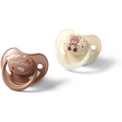 BabyOno Take Care Anatomical Silicone Soothers tétine Night & Day 0-6m 2 pcs - Publicité BabyOno Take Care Anatomical Silicone Soothers tétine Night & Day 0-6m 2 pcs - Publicité