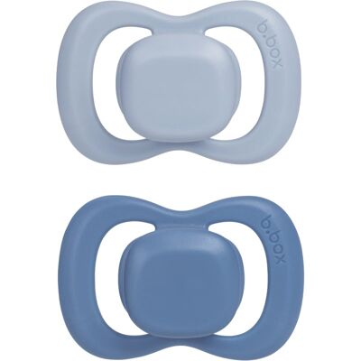 Sucette en silicone b.box 6m+ 2 pcs - Bleu clair / Foncé - Sucette - Publicité Sucette en silicone b.box 6m+ 2 pcs - Bleu clair / Foncé - Sucette - Publicité