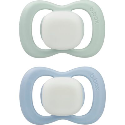 B.Box Glow 0-6m tétine Sky/Sage 2 pcs - Publicité B.Box Glow 0-6m tétine Sky/Sage 2 pcs - Publicité