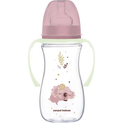 Canpol babies Sleepy Koala Biberon - 300 ml Rose - Publicité Canpol babies Sleepy Koala Biberon - 300 ml Rose - Publicité
