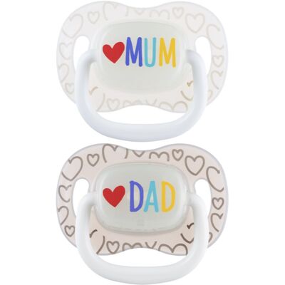 Canpol babies MUM&DAD tétine 6-18 m 2 pcs - Publicité Canpol babies MUM&DAD tétine 6-18 m 2 pcs - Publicité