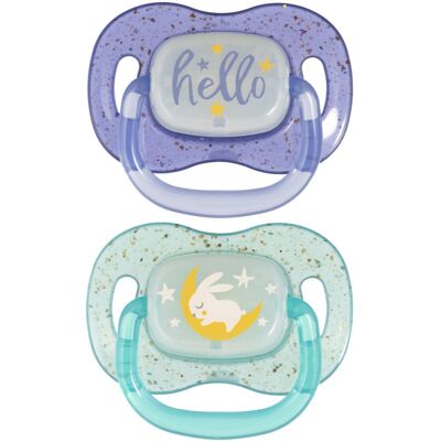 Canpol babies NIGHTGLOW Boy tétine 18m+ 2 pcs - Publicité Canpol babies NIGHTGLOW Boy tétine 18m+ 2 pcs - Publicité