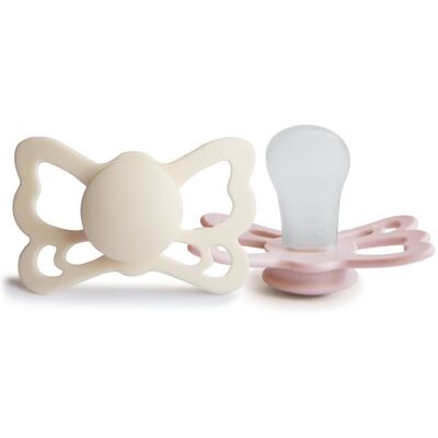 Frigg Modèle 50771 - Sucette Anatomique en Silicone Crème/Rose - Publicité Frigg Modèle 50771 - Sucette Anatomique en Silicone Crème/Rose - Publicité