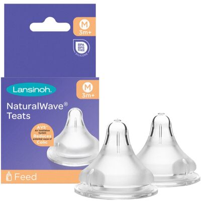 Lansinoh NaturalWave tétine de biberon Medium 2 pcs - Publicité Lansinoh NaturalWave tétine de biberon Medium 2 pcs - Publicité