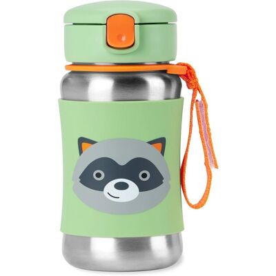 Skip Hop Spark Style Straw Bottle gourde en inox avec paille Racoon 12 m+ 1 pcs - Publicité Skip Hop Spark Style Straw Bottle gourde en inox avec paille Racoon 12 m+ 1 pcs - Publicité