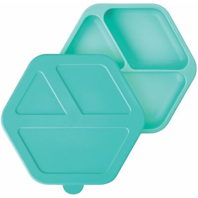 Tiny Twinkle Assiette en Silicone - Menthe - Plat Divisé avec Couvercle - Enfants - Publicité Tiny Twinkle Assiette en Silicone - Menthe - Plat Divisé avec Couvercle - Enfants - Publicité