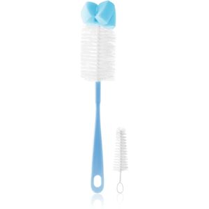 BabyOno Take Care Brush for Bottles and Teats with Mini Brush & Sponge Tip brosse de nettoyage Blue 2 pcs