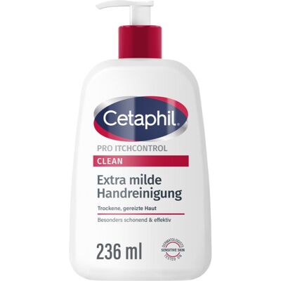 Cetaphil Pro ItchControl Clean 500 ml - Gel liquide pour mains - Publicité Cetaphil Pro ItchControl Clean 500 ml - Gel liquide pour mains - Publicité