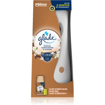 GLADE Automatic Spray Sandalwood & Jasmine désodorisant automatique avec recharge Sandalwood & Jasmine 269 ml - Publicité GLADE Automatic Spray Sandalwood & Jasmine désodorisant automatique avec recharge Sandalwood & Jasmine 269 ml - Publicité