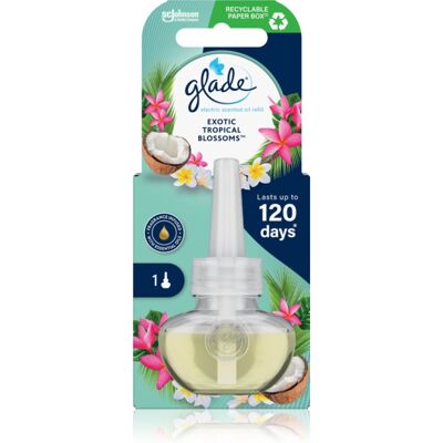 GLADE Exotic Tropical Blossoms - Recharge pour diffuseur 20ml - Publicité GLADE Exotic Tropical Blossoms - Recharge pour diffuseur 20ml - Publicité