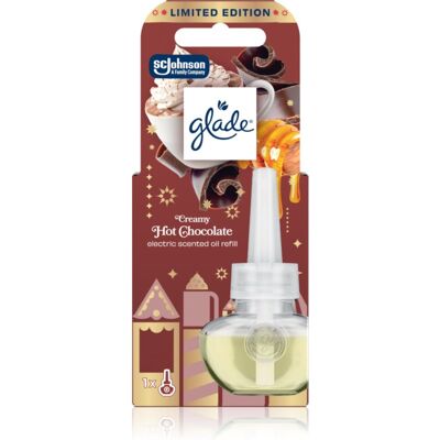 GLADE Creamy Hot Chocolate recharge de diffuseur électrique 20 ml - Publicité GLADE Creamy Hot Chocolate recharge de diffuseur électrique 20 ml - Publicité
