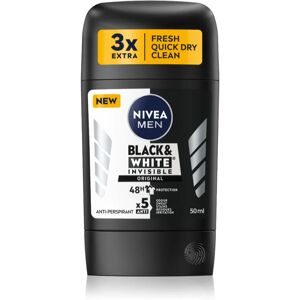 Nivea Men Black & White Invisible Original anti-transpirant solide pour homme 50 ml