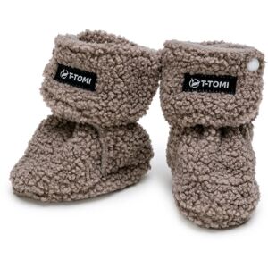 T-TOMI TEDDY Booties Grey chaussons pour bébés 9-12 months 1 pcs