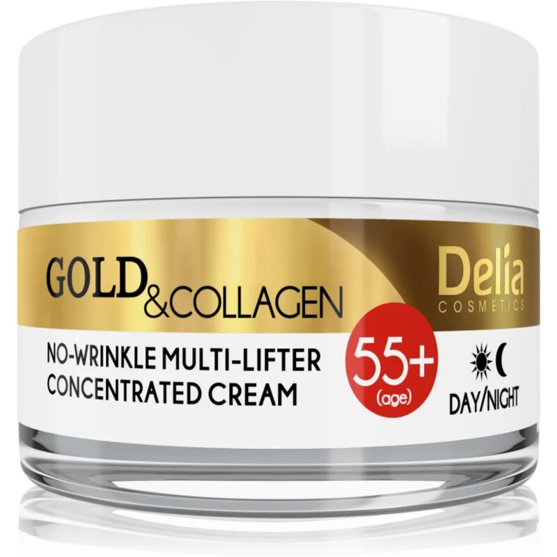 Delia Cosmetics Gold & Collagen 55+ crème anti-rides effet lifting 50 ml