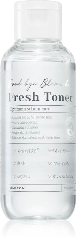 Mizon Good Bye Blemish Fresh Toner lotion tonique apaisante visage pour peaux à problèmes, acné 120 ml