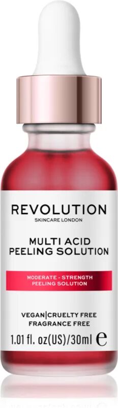 Revolution Skincare AHA + BHA Moderate Multi Acid Peeling Solution sérum doux visage effet exfoliant 30 ml